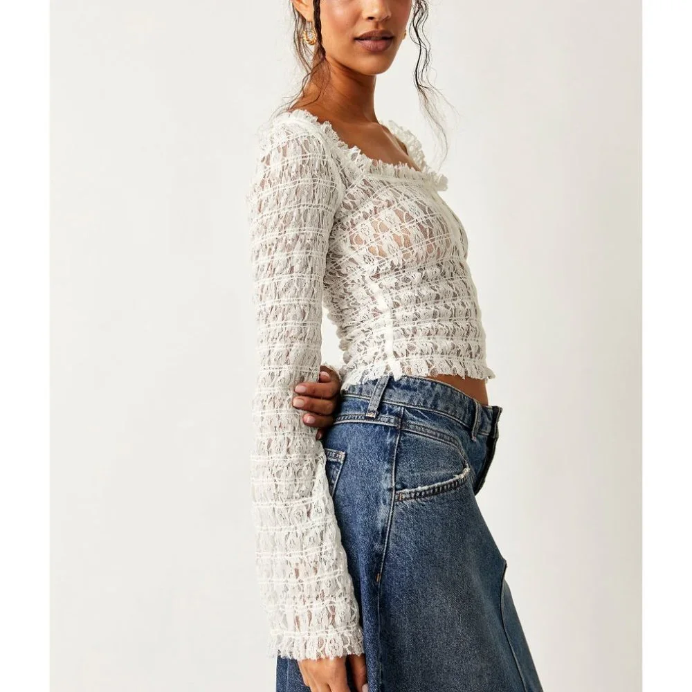 FREE PEOPLE Madison Top / White - Picture 2 of 9